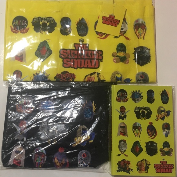 Brand New Sealed The Suicide Squad Movie Shirt Notebook Tote collection set - Picture 1 of 7